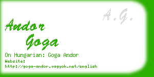 andor goga business card